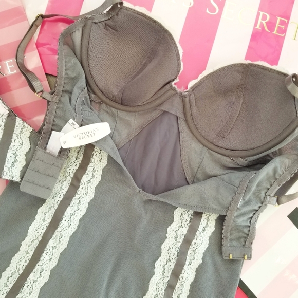 Victoria's Secret Vintage Very Sexy Bustier Corset Garter Dress Thong Panty NWT - Picture 5 of 16